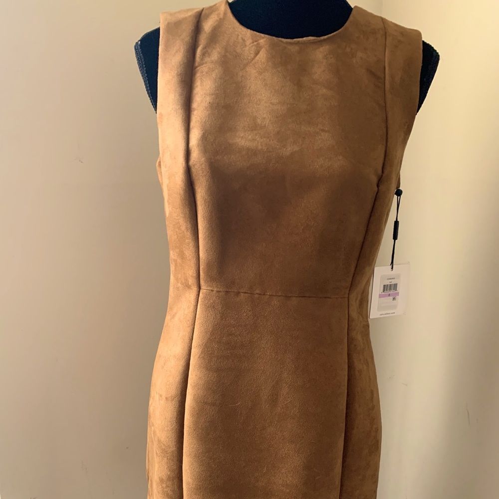Faux Suede Calvin Klein Dress